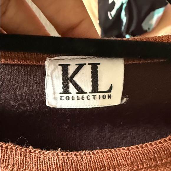 KL Collection Colorblock Sweater - Size L - Picture 5 of 5